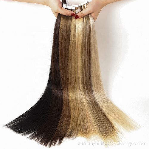 Wholesale invisible tape hair mini flower real hair extension vendors 4c tape in extensions hair extension packaging